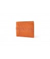 Small wallet in orange ostrich leather