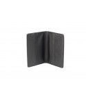 Etui passeport cuir autruche et vache en cuir noir