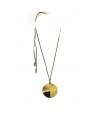 Gold lacquered disc pendant