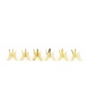 Set of 6 napkin rings butterfly in blond horn