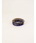 Bracelets semainier laqués bleu indigo