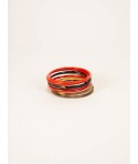 Bracelets semainier laqués orange