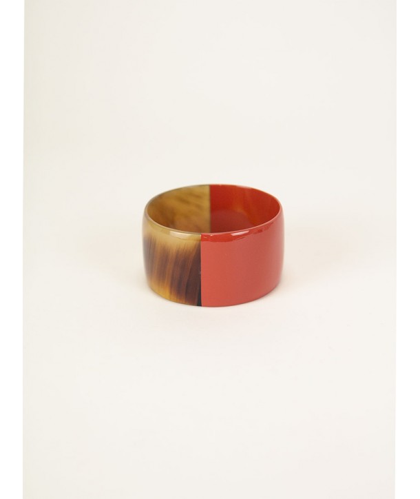 Brick red lacquered bracelet