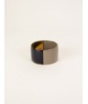 Broad cream coffee lacquered bracelet