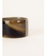 Broad cream coffee lacquered bracelet