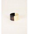 Broad ivory lacquered bracelet