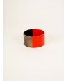 Broad orange lacquered bracelet