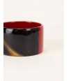 Broad red lacquered bracelet