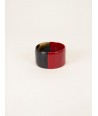 Broad red lacquered bracelet