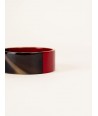 Red lacquered flat bracelet in horn