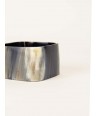 Cubic marbled black horn bracelet