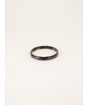 Bracelet fin en corne noire marbrée