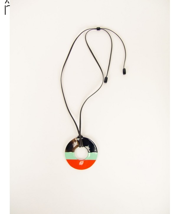 Orange green Brin pendant