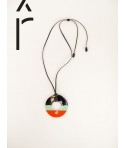 Orange green Brin pendant