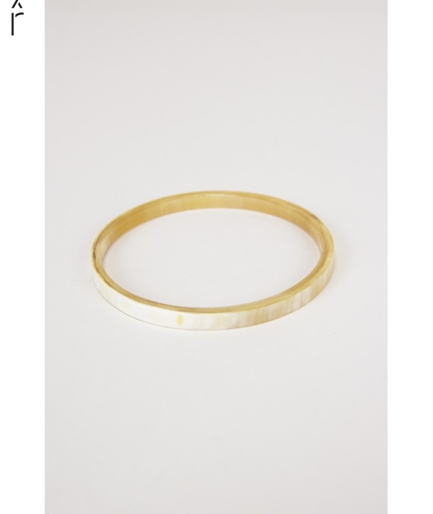 Thin Bandeau bracelet in blond horn