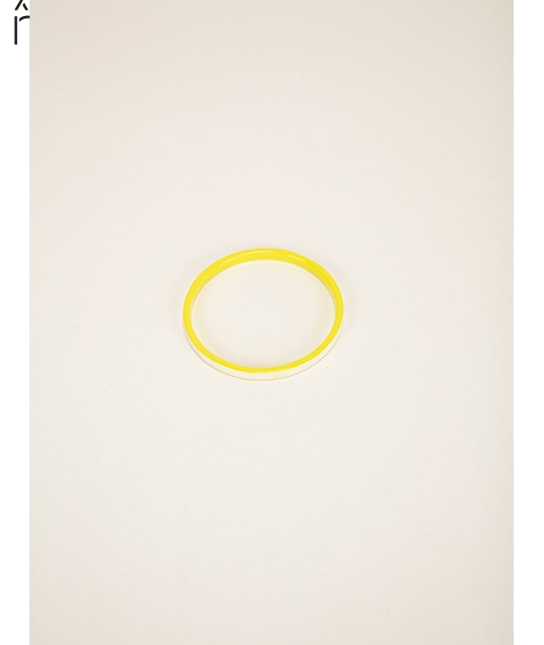 Thin Bandeau bracelet in blond horn and yellow lacquer