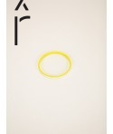 Thin Bandeau bracelet in blond horn and yellow lacquer