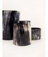 Large candle holder / plant pot cover in marbled horn
