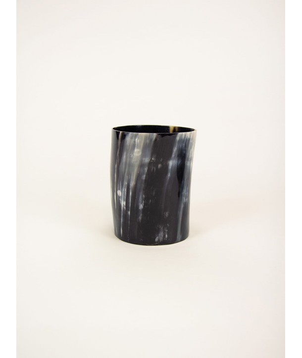 Very large candle holder / plant pot cover in marbled horn