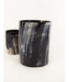 Very large candle holder / plant pot cover in marbled horn