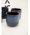 Set of 6 blue Hoa Bien cups