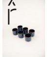 Set of 6 blue Hoa Bien cups