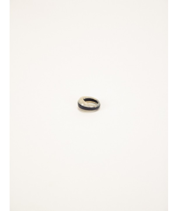 Bague mix corne blonde et noire