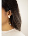 Mobile earrings in blond horn