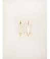 Pendule earrings in blond horn