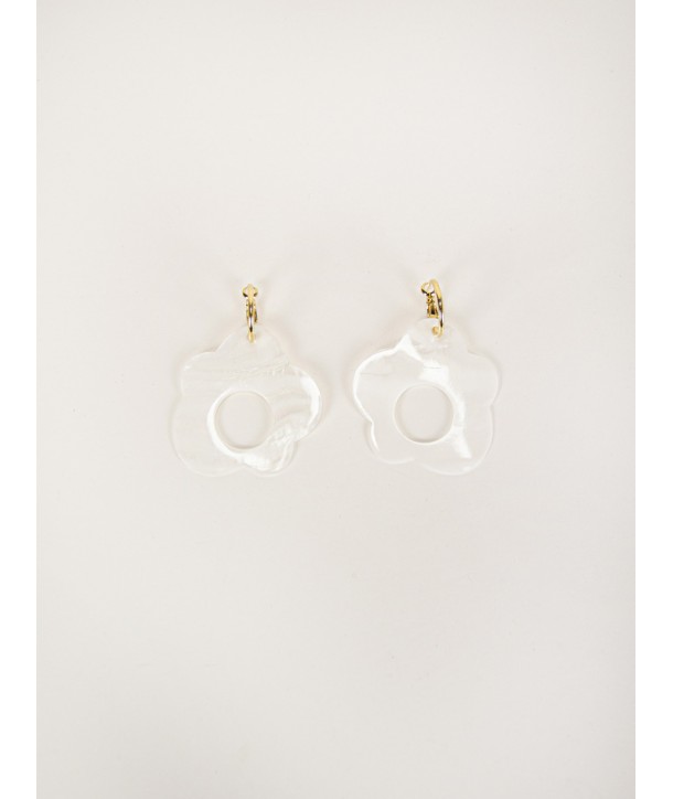 Marguerite earrings in mother-of-pearl