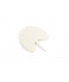 Large ivory lacquered gingko brooch