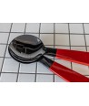 Large black horn cutlery with wooden red lacquered triangular handle