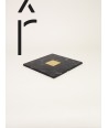 Cygnus trivet in black marble with brass inlay