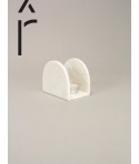 Oval candle holder white marble