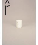 Grand photophore rond en marbre blanc