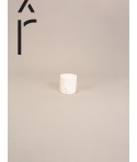 Photophore rond en marbre blanc veiné de Nghe An