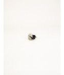 Straigt-edge hook in marbled horn, size XS