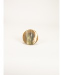 Straigt-edge hook in blond horn, size L