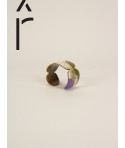 Nymphe cuff in blond horn and Parme lacquer