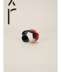 Nymphe cuff in black horn and Roux lacquer