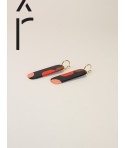 Nymphe hoop earrings 75 in black horn and Roux lacquer