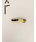 Barrette Nymphe en corne blonde et laque Parme