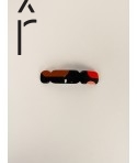 Barrette Nymphe en corne noire et laque Roux