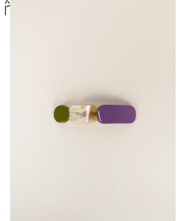 Totem hair clip in blond horn and Parme lacquer