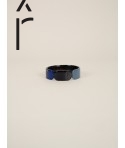 Totem bracelet 20 in black horn and Blue lacquer duo