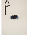 Bracelet 20 Totem en corne noire et laque Bleu