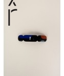 Barrette Nymphe en corne noire et laque Bleu