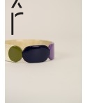 Totem bracelet 20 in black horn and Parme lacquer duo