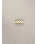 Barrette tresse en corne blonde