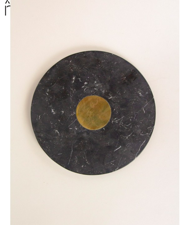Centaure trivet in black marble with brass inlay